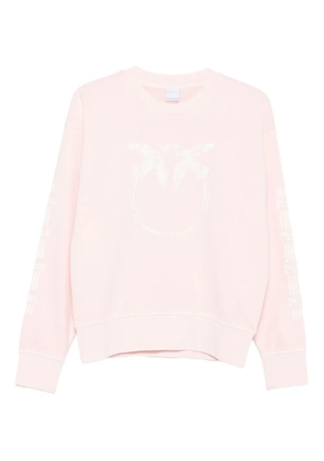 PINKO embroidered-logo cotton sweatshirt