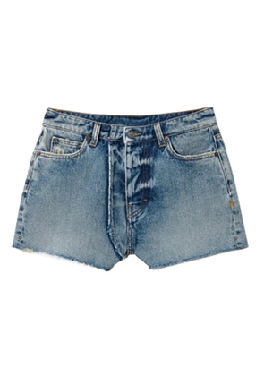 TWINSET frayed-hem denim shorts - Blue