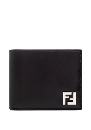 FENDI logo-plaque leather wallet - Black