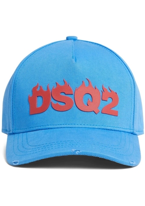 DSQUARED2 logo applique baseball cap - Blue