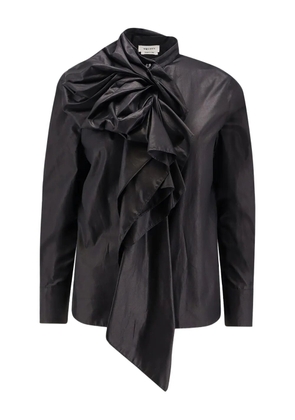 Alexander McQueen bow-detailed buttoned shirt - Black
