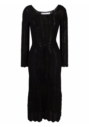 Matimì crochet tie-waist dress - Black