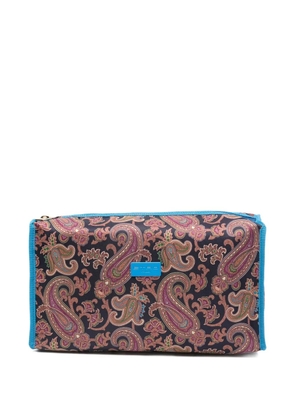 ETRO paisley-print trapeze wash bag - Blue