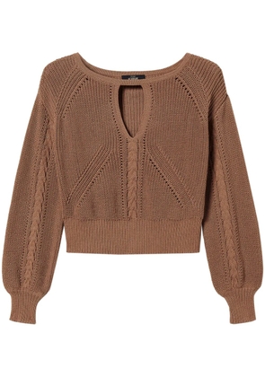 TWINSET cut-out jumper - Brown