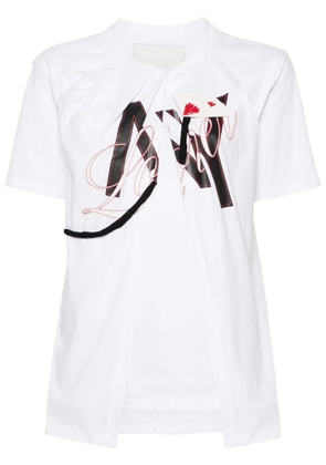 3.1 Phillip Lim NY Lover Sliced T-shirt - White