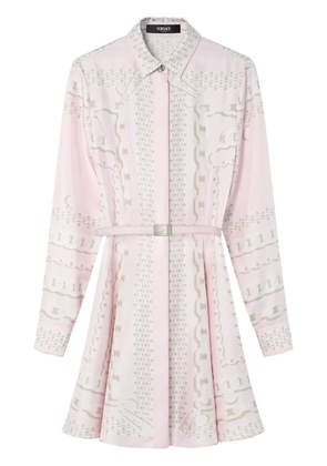 Versace Treasure silk midi shirt dress - Pink