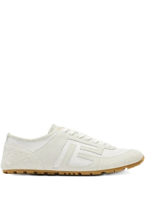 Balmain Racer 45 Trainers In Lambskin And Suede - White