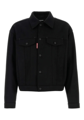 DSQUARED2 virgin wool-blend shirt jacket - Black