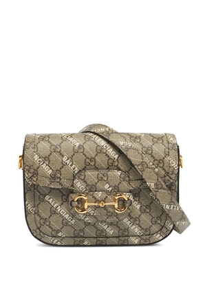 Gucci Pre-Owned x Balenciaga horsebit-embellishment crossbody bag - Neutrals