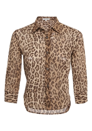 Dolce & Gabbana Pre-Owned leopard-print buttoned shirt - Neutrals