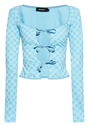 MISBHV monogram cropped top - Blue