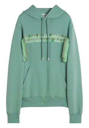 Lanvin Curb-lace hoodie - Green