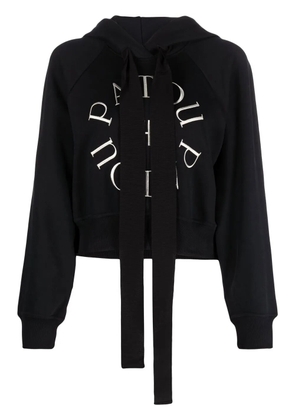Patou cropped logo hoodie - Black