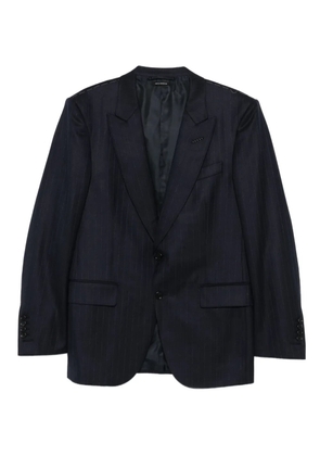 TOM FORD pinstripe two-button blazer - Blue