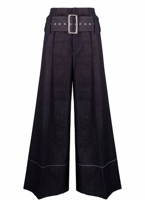 10 CORSO COMO high-waist belted denim trousers - Blue