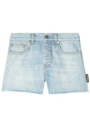 Off-White frayed denim shorts - Blue