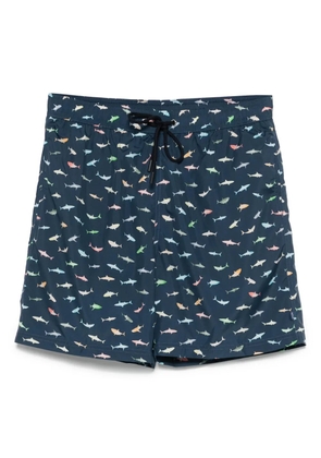 Paul & Shark shark-motif swim shorts - Blue