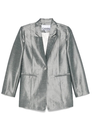 GANNI shantung blazer - Grey