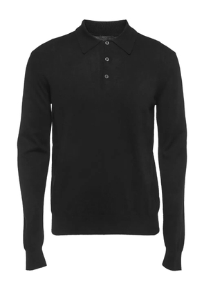 Prada Pre-Owned knit collared polo-shirt - Black