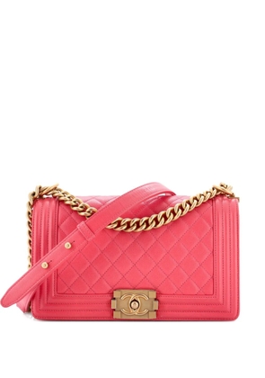 CHANEL Pre-Owned Boy Flap Bag Quilted Caviar Old Medium crossbody bag - Pink