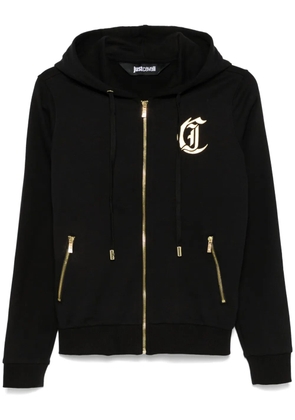 Just Cavalli logo-print hoodie - Black