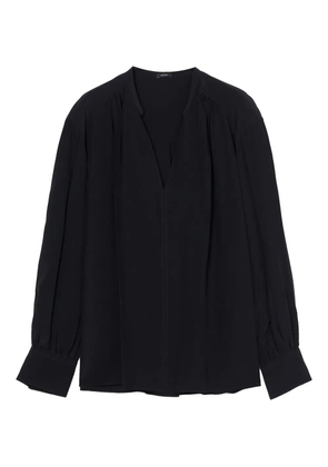 JOSEPH V-neck balloon-sleeve blouse - Black
