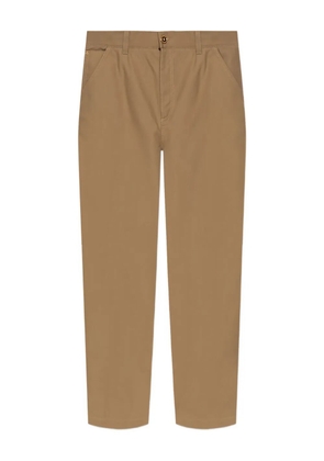 Versace buckle-detail cotton trousers - Neutrals