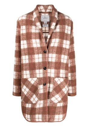 Woolrich Gentry plaid-check coat - Brown