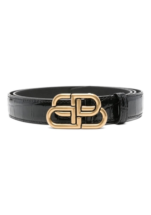 Balenciaga BB thin belt - Black
