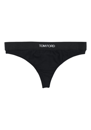 TOM FORD logo-waist thong - Black