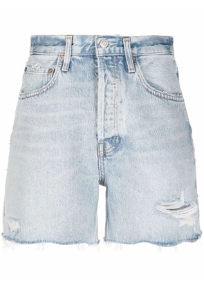 AGOLDE distressed denim shorts - Blue