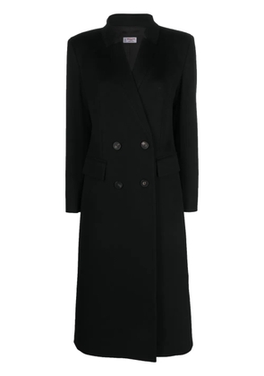 Alberto Biani double-breasted virgin-wool coat - Black