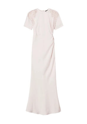 TWINSET embroidered twill dress - Pink