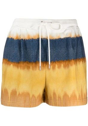 Alberta Ferretti tie-dye track shorts - Blue