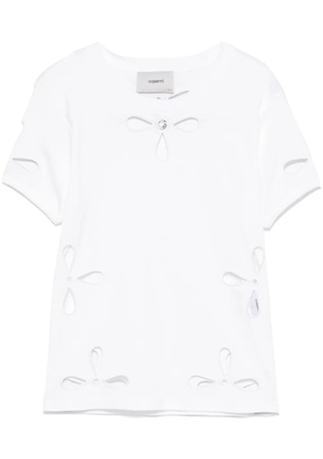 Coperni petal-embroidered T-shirt - White