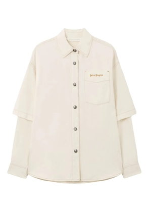 Palm Angels Hybrid buttoned overshirt - Neutrals