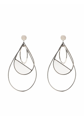 Krizia oversized drop earrings - Silver