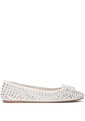 TWINSET rhinestone-embellished ballet flats - White
