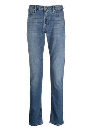 Emporio Armani mid-rise slim-fit jeans - Blue