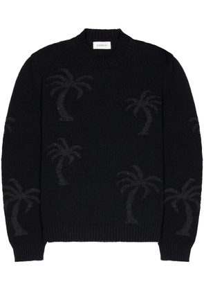 Laneus jacquard sweater - Black