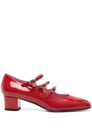 Carel Paris Kina patent-leather Mary Jane shoes - Red