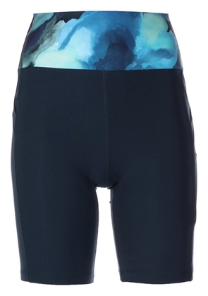 Marchesa abstract-pattern cycling-shorts - Blue