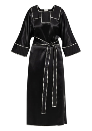 Tory Burch belted silk dress - Black