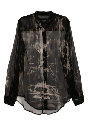 Julius silk prayer shirt - Black