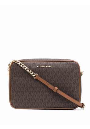 Michael Michael Kors Jet Set leather crossbody bag - Brown