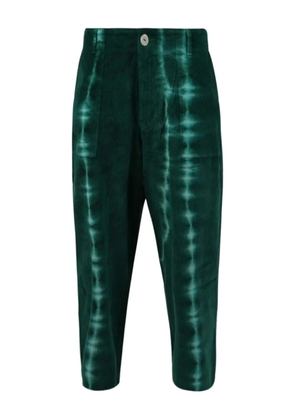 The Elder Statesman Grid Cord Work trousers - Green