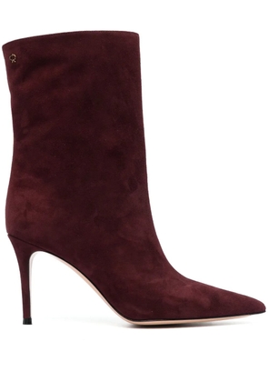 Gianvito Rossi Riccas 90mm leather boots - Red