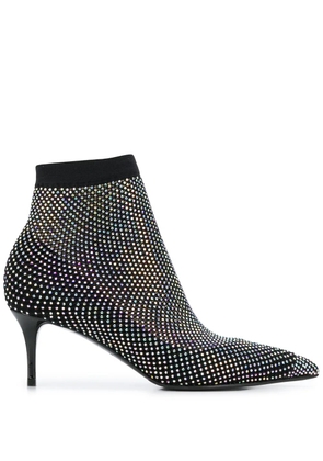 Le Silla Gilda crystal-embellished boot pumps - Black