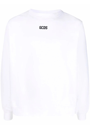 GCDS logo-print crew neck sweatshirt - White