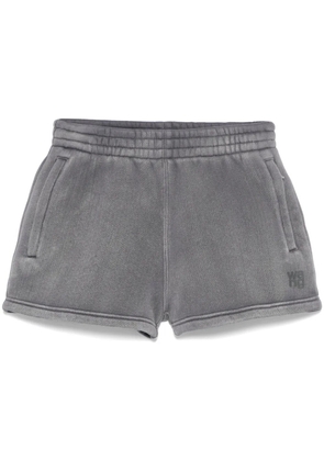 Alexander Wang logo-stamp mini shorts - Grey